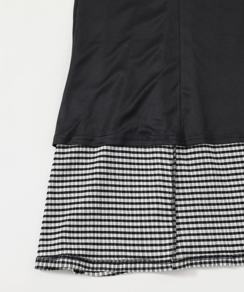 mysty woman（ミスティウーマン）の「テクスチャーキャミワンピース 497429（ワンピース・レディース・アイボリー/ブラック/その他・FREE）」の5枚目の写真