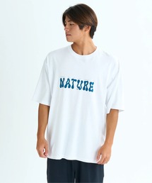 NATURE ST /クイックシルバーフロントプリントUSコットン天竺半袖Tシャツ