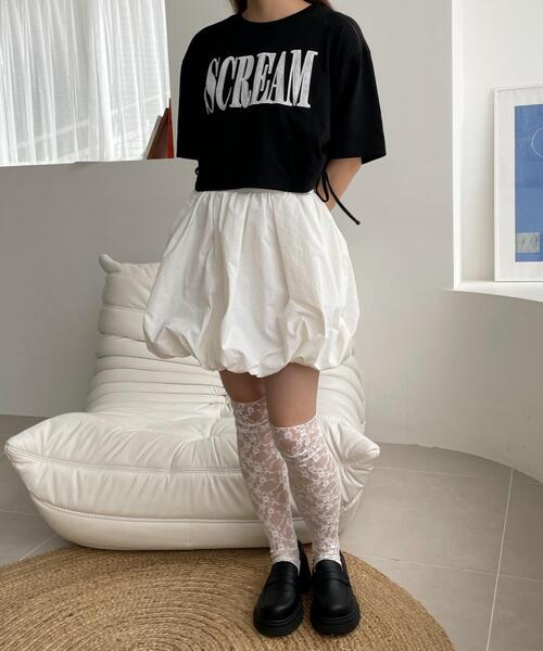 WEGO（ウィゴー）の「WEGO/ロゴレースドロストショートT（Tシャツ/カットソー・レディース・ブラック/ホワイト・FREE）」の19枚目の写真