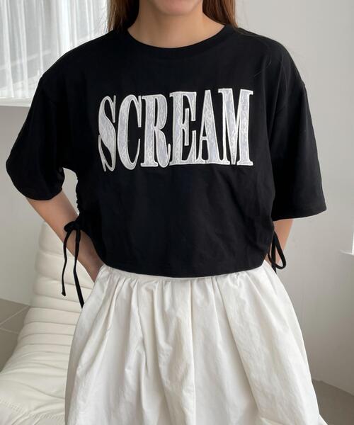 WEGO（ウィゴー）の「WEGO/ロゴレースドロストショートT（Tシャツ/カットソー・レディース・ブラック/ホワイト・FREE）」の13枚目の写真