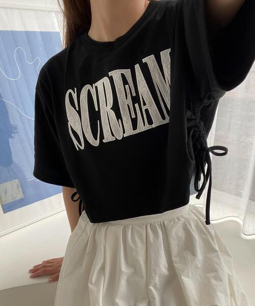 WEGO（ウィゴー）の「WEGO/ロゴレースドロストショートT（Tシャツ/カットソー・レディース・ブラック/ホワイト・FREE）」の12枚目の写真