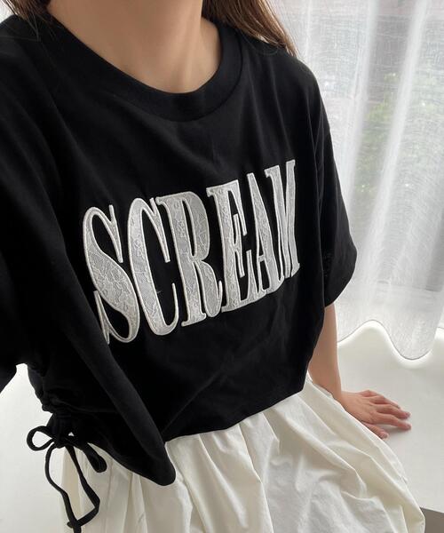 WEGO（ウィゴー）の「WEGO/ロゴレースドロストショートT（Tシャツ/カットソー・レディース・ブラック/ホワイト・FREE）」の11枚目の写真