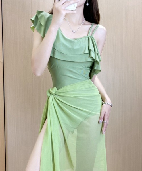 セール】【MAGASIN DE MODE Onjna】アシンメトリースイムウェア