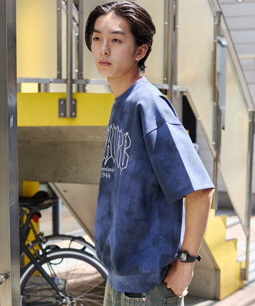 WEGO(ウィゴー)の「WEGO/スノーパターンポンチT(Tシャツ/カットソー・メンズ・ブルー/グレー・MEDIUM/LARGE)」の11枚目の写真