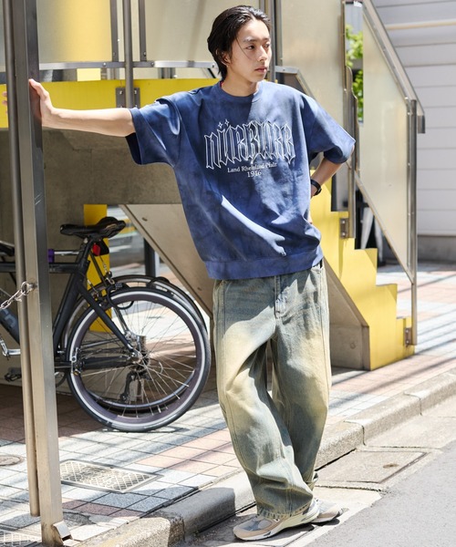 WEGO(ウィゴー)の「WEGO/スノーパターンポンチT(Tシャツ/カットソー・メンズ・ブルー/グレー・MEDIUM/LARGE)」の8枚目の写真