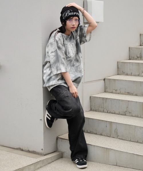 WEGO(ウィゴー)の「WEGO/スノーパターンポンチT(Tシャツ/カットソー・メンズ・ブルー/グレー・MEDIUM/LARGE)」の7枚目の写真