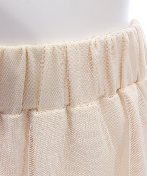 clear（クリア）の「【低身長サイズ有】チュールドッキングランダムスカート[着回し力抜群 大人 カジュアル]≪2025SS新作≫（スカート・レディース・ブラック/アイボリー・F/XS）」の5枚目の写真