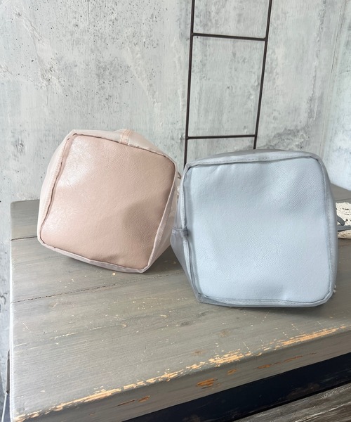 m.soeur（エムスール）の「メッシュ素材の巾着バッグ（ハンドバッグ・レディース・グレー/ピンク・FREE）」の21枚目の写真