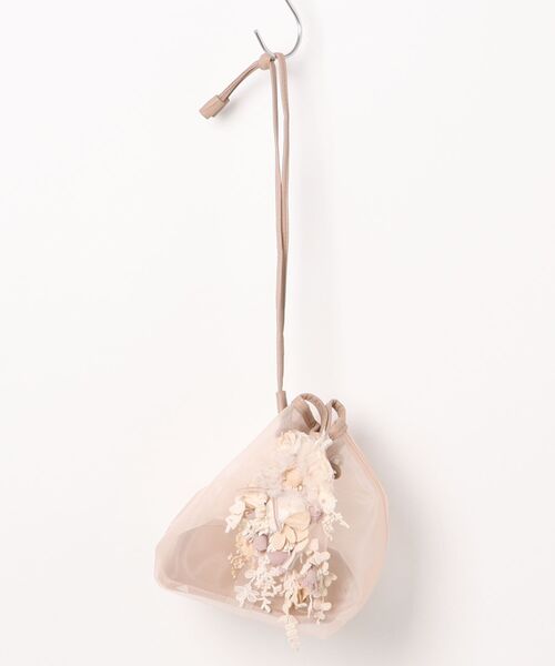 m.soeur（エムスール）の「メッシュ素材の巾着バッグ（ハンドバッグ・レディース・グレー/ピンク・FREE）」の22枚目の写真