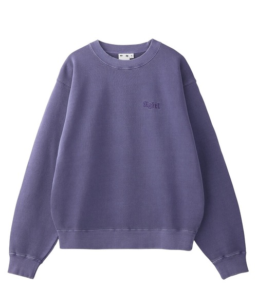 LOGO PATCH PIGMENT DYED CREWNECK SWEAT TOP（スウェット）｜X-girl
