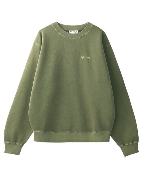 LOGO PATCH PIGMENT DYED CREWNECK SWEAT TOP（スウェット）｜X-girl