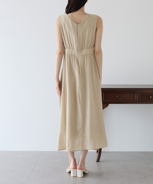 BLUEEAST（ブルーイースト）の「シアーストライプジャンスカ（ジャンパースカート・レディース・ベージュ/ブラック・MEDIUM）」の20枚目の写真