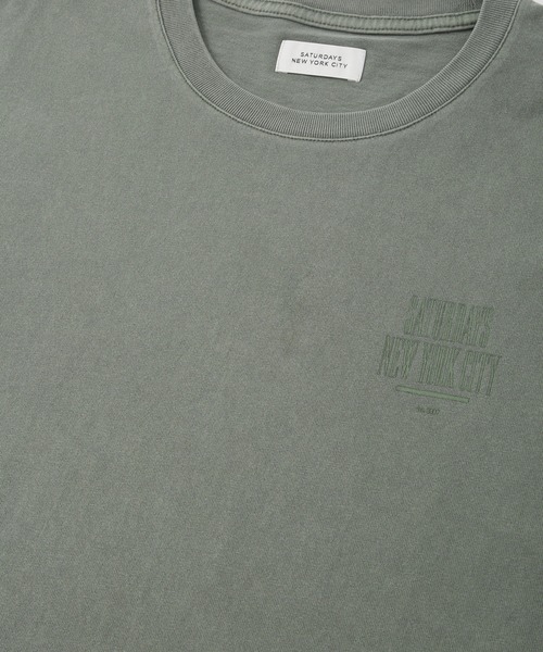 Saturdays NYC（サタデーズ ニューヨークシティ ）の「Slash Pigment Relax SS Tee（Tシャツ/カットソー・メンズ・ブラック/オフホワイト/オリーブ・L/M/S/XL/X-SMALL）」の11枚目の写真