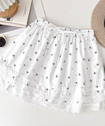 【ZOZO限定】リボンレースティアードミニスカート