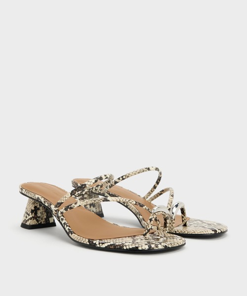 CHARLES & KEITH(チャールズ & キース)の「Raina レイナ メタリックアクセント ストラッピートゥリングヒールサンダル(サンダル・レディース・オフホワイト/ブラック/その他3/グレイッシュベージュ・22.5cm/23cm/23.5cm/24.5cm/25cm/25.5cm/26.5cm/22cm)」の17枚目の写真