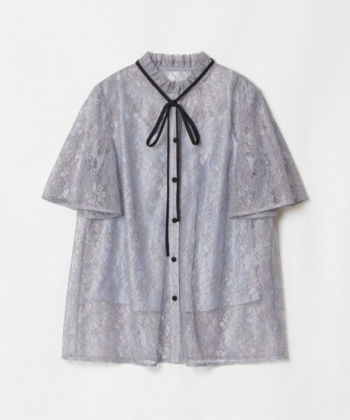 LOULOU WILLOUGHBY(ルルウィルビー)の「【LOULOU WILLOUGHBY】レースリボンフレアスリーブブラウス(シャツ/ブラウス・レディース・オフホワイト/サックスブルー/ブラック・2)」の3枚目の写真