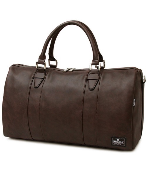 REGiSTA（レジスタ）の「REGiSTA PU LEATHER BOSTON BAG（ボストンバッグ・メンズ・ブラウン/ブラック・L）」の2枚目の写真