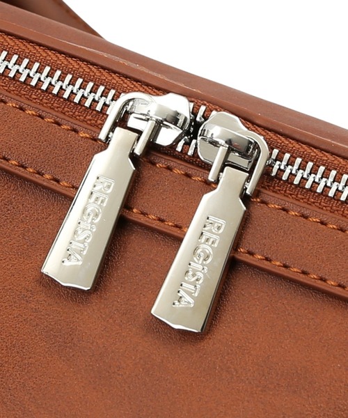 REGiSTA（レジスタ）の「REGiSTA PU LEATHER BOSTON BAG（ボストンバッグ・メンズ・ブラウン/ブラック・L）」の5枚目の写真