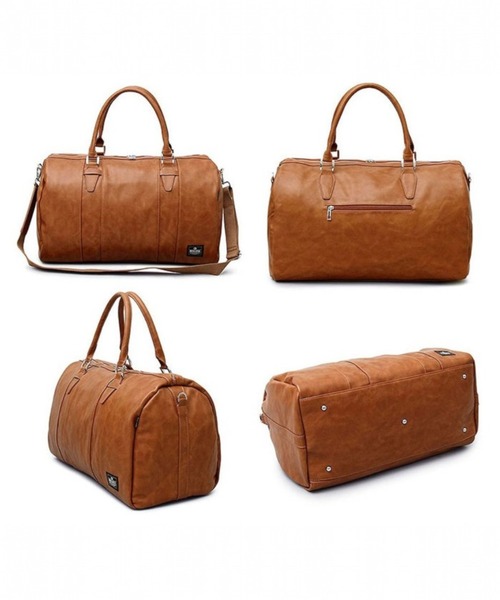 REGiSTA（レジスタ）の「REGiSTA PU LEATHER BOSTON BAG（ボストンバッグ・メンズ・ブラウン/ブラック・L）」の7枚目の写真