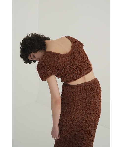 CLANE W FACE SHIRRING TOPS 18105-1252（その他トップス）｜CLANE