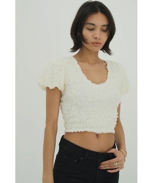 CLANE W FACE SHIRRING TOPS 18105-1252（その他トップス）｜CLANE