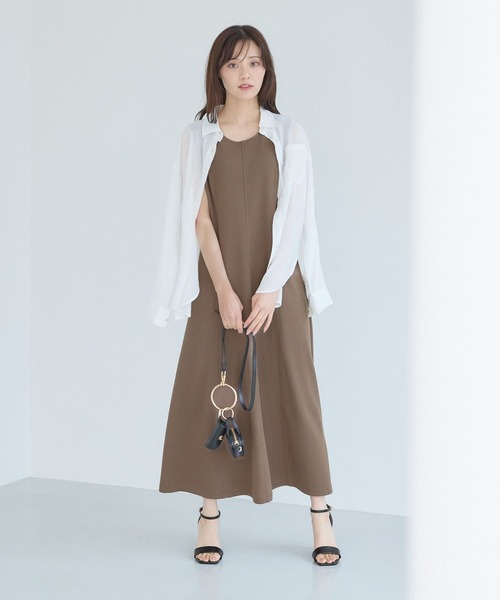 SATOKA ノースリーブ ワンピース　Mサイズ SATOKA ノースリーブ ワンピース Mサイズ タックノースリーブ