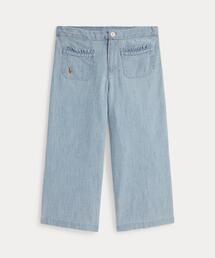 POLO RALPH LAUREN CHILDRENSWEAR（ポロ ラルフ ローレン チルドレンズウェア）の「インディゴ コットン シャンブレー ワイドレッグ パンツ（その他パンツ・キッズ）」