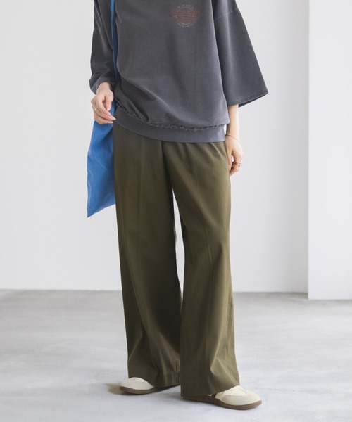 NAVY(ネイビー)の「nAvy ワイドチノパンツ(チノパンツ・レディース・ブラック/チャコール/ベージュ/カーキ・M/S/L)」の4枚目の写真
