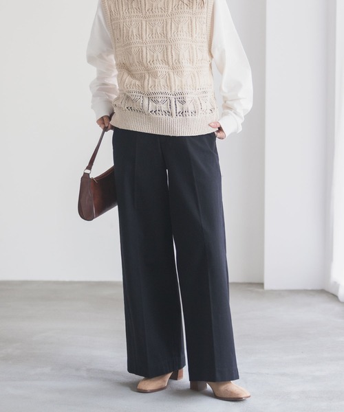 NAVY(ネイビー)の「nAvy ワイドチノパンツ(チノパンツ・レディース・ブラック/チャコール/ベージュ/カーキ・M/S/L)」の18枚目の写真