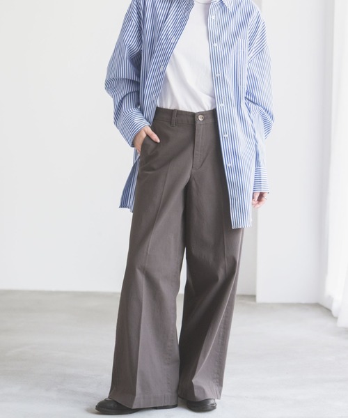NAVY(ネイビー)の「nAvy ワイドチノパンツ(チノパンツ・レディース・ブラック/チャコール/ベージュ/カーキ・M/S/L)」の13枚目の写真