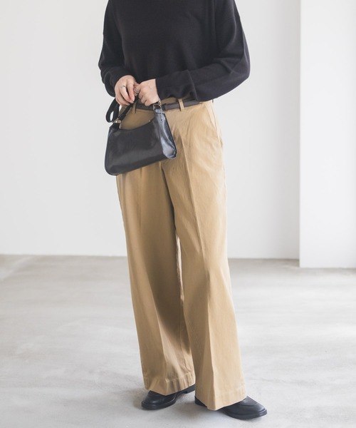 NAVY(ネイビー)の「nAvy ワイドチノパンツ(チノパンツ・レディース・ブラック/チャコール/ベージュ/カーキ・M/S/L)」の21枚目の写真