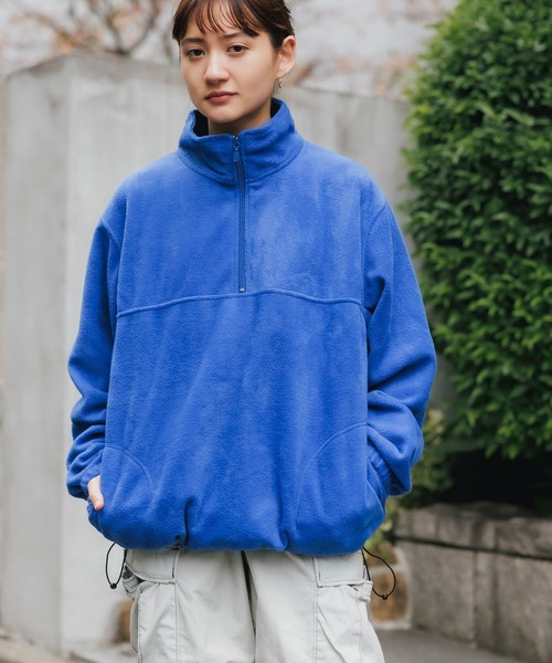 トレーナー スウェット HARRITON/ハリトン QUARTER-ZIP FLEECE PULLOVER ハーフジップ フリース レディース ROOP TOKYO トレーナー スウェット HARRITON/ハリトン QUARTER