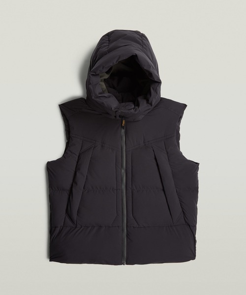 G-STAR（ジースター）の「G-WHISTLER PADDED HOODED VEST 2.0/撥水中綿ナイロンベスト（ダウンベスト・メンズ・ダークブラック/ブルー・X-SMALL/X-LARGE/SMALL/MEDIUM/LARGE）」の3枚目の写真