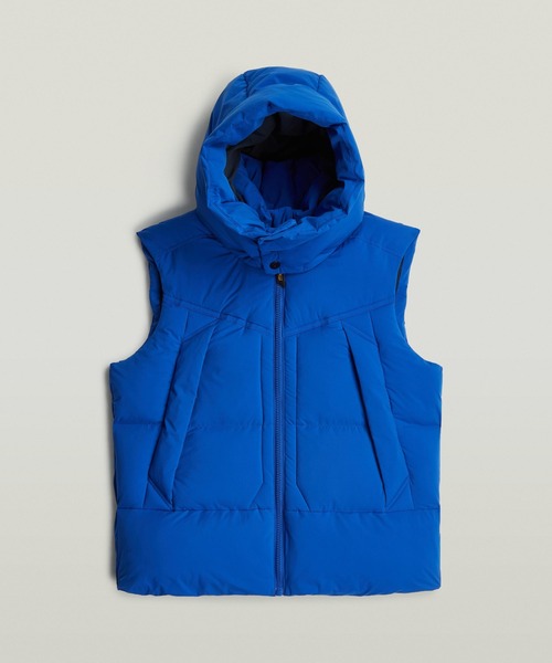セール】G-WHISTLER PADDED HOODED VEST 2.0/撥水中綿ナイロンベスト