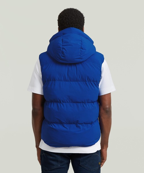 セール】G-WHISTLER PADDED HOODED VEST 2.0/撥水中綿ナイロンベスト