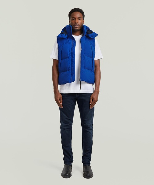 セール】G-WHISTLER PADDED HOODED VEST 2.0/撥水中綿ナイロンベスト