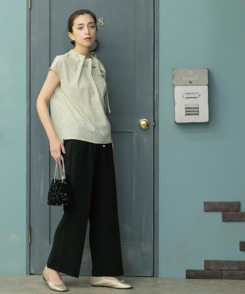 OPAQUE.CLIP(オペークドットクリップ)の「《丈が選べる/SS-LLサイズ》美脚ストレッチイージーワイドパンツ/セットアップ対応【防シワ/洗濯機洗い可/抗ピル】(その他パンツ・レディース・ブラウン系8/ネイビー/ブラック/キャメル・36/34/03/02/01/42/40/38)」の6枚目の写真