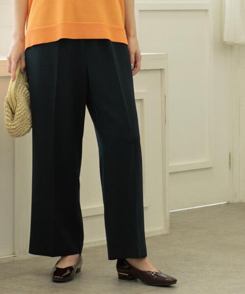 OPAQUE.CLIP(オペークドットクリップ)の「《丈が選べる/SS-LLサイズ》美脚ストレッチイージーワイドパンツ/セットアップ対応【防シワ/洗濯機洗い可/抗ピル】(その他パンツ・レディース・ブラウン系8/ネイビー/ブラック/キャメル・36/34/03/02/01/42/40/38)」の17枚目の写真