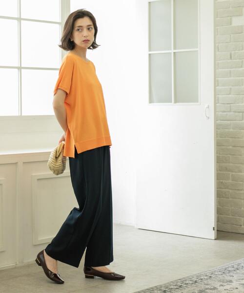 OPAQUE.CLIP(オペークドットクリップ)の「《丈が選べる/SS-LLサイズ》美脚ストレッチイージーワイドパンツ/セットアップ対応【防シワ/洗濯機洗い可/抗ピル】(その他パンツ・レディース・ブラウン系8/ネイビー/ブラック/キャメル・36/34/03/02/01/42/40/38)」の19枚目の写真