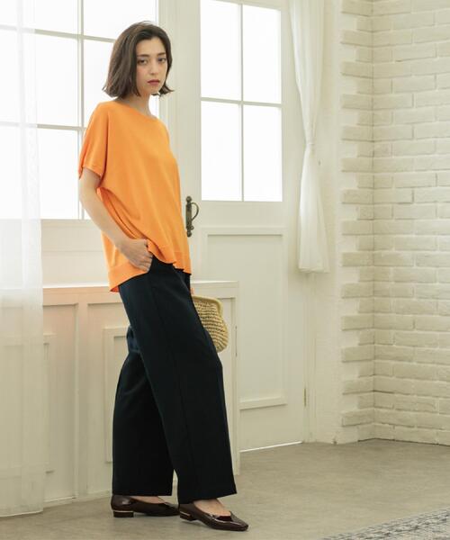 OPAQUE.CLIP(オペークドットクリップ)の「《丈が選べる/SS-LLサイズ》美脚ストレッチイージーワイドパンツ/セットアップ対応【防シワ/洗濯機洗い可/抗ピル】(その他パンツ・レディース・ブラウン系8/ネイビー/ブラック/キャメル・36/34/03/02/01/42/40/38)」の20枚目の写真