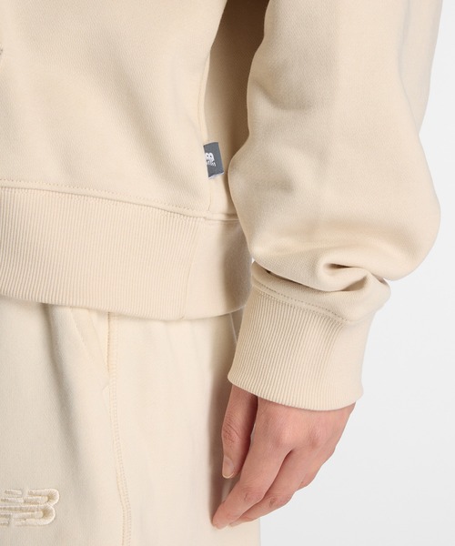 NEW BALANCE（ニューバランス）の「Flower フーディ（パーカー・レディース・ベージュ/ダークグリーン・X-LARGE/LARGE/MEDIUM/SMALL）」の7枚目の写真