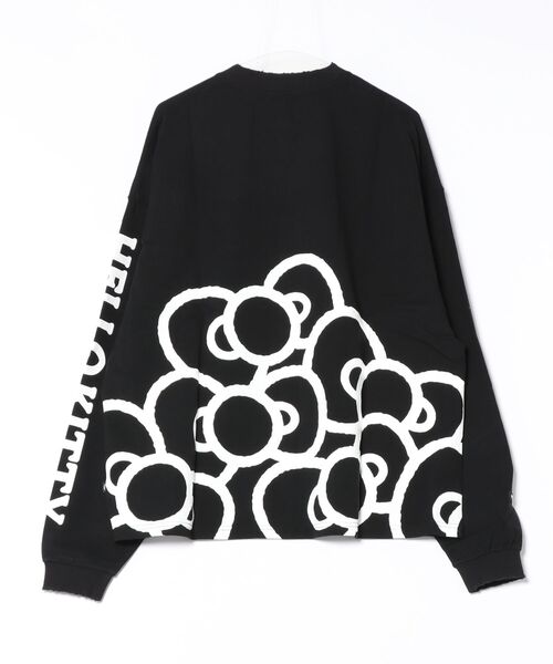 Little sunny bite(リトルサニーバイト)の「▼little sunny bite▼HELLO KITTY x little sunny bite long tee(Tシャツ/カットソー・レディース・ブラック/ホワイト/ライトブルー・MEDIUM/SMALL)」の4枚目の写真