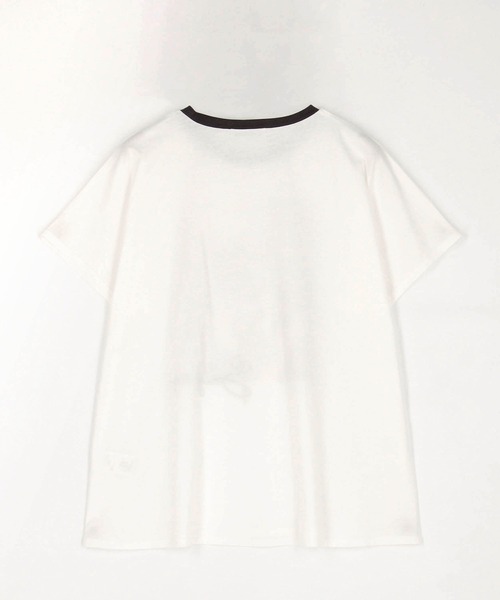 NICOLE CLUB(ニコル クラブ)の「フレンチスリーブ猫Tシャツ(Tシャツ/カットソー・レディース・チャコール/オフホワイト/ホワイト×グレー・FREE)」の20枚目の写真