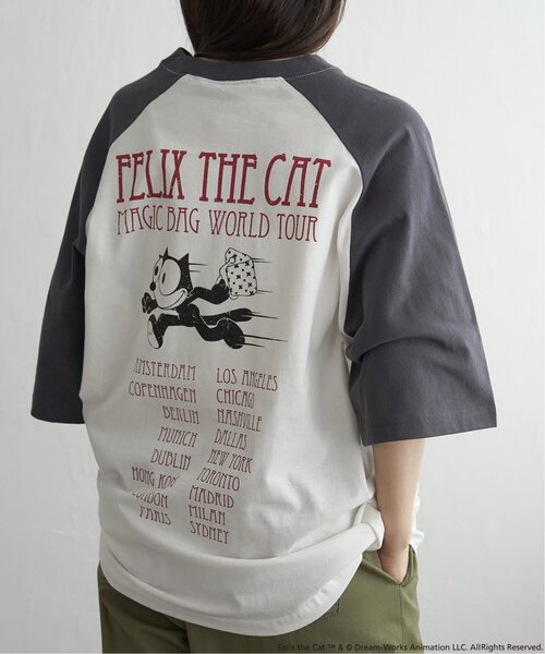 VENCEEXCHANGE(ヴァンスエクスチェンジ)の「Felix the cat フィリックス・ザ・キャット / ラグランTシャツ(Tシャツ/カットソー・メンズ・その他1/チャコール/オフホワイト・LL/M/L)」の6枚目の写真