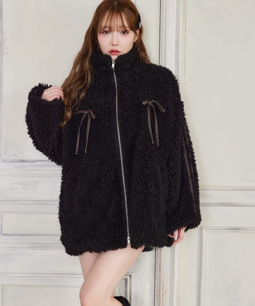 サイドラインリボンボアブルゾン（ブルゾン）｜one after another NICE