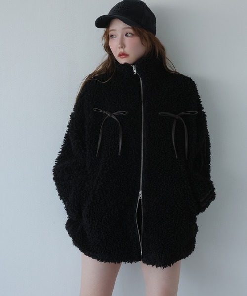 サイドラインリボンボアブルゾン（ブルゾン）｜one after another NICE