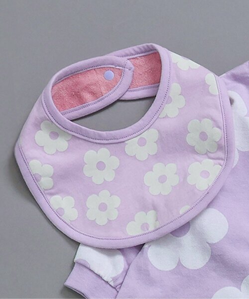 BREEZE（ブリーズ）の「バラエティリバーシブルスタイ マイファーストブリーズ（スタイ/よだれかけ・キッズ・ラベンダー/チャコール/ピンク/グリーン/ブラウン/オフホワイト/ブルー/アイボリー・80）」の7枚目の写真