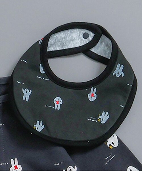 BREEZE（ブリーズ）の「バラエティリバーシブルスタイ マイファーストブリーズ（スタイ/よだれかけ・キッズ・ラベンダー/チャコール/ピンク/グリーン/ブラウン/オフホワイト/ブルー/アイボリー・80）」の3枚目の写真