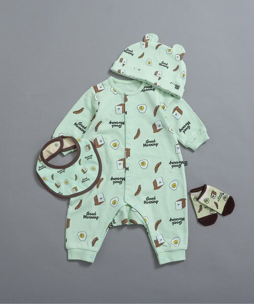 BREEZE（ブリーズ）の「バラエティリバーシブルスタイ マイファーストブリーズ（スタイ/よだれかけ・キッズ・ラベンダー/チャコール/ピンク/グリーン/ブラウン/オフホワイト/ブルー/アイボリー・80）」の14枚目の写真