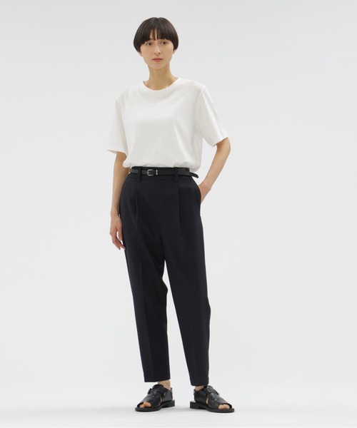 MARGARET HOWELL（マーガレットハウエル）の「BASIC COTTON JERSEY（Tシャツ/カットソー・レディース・ホワイト/モカ/ネイビー・2）」の11枚目の写真
